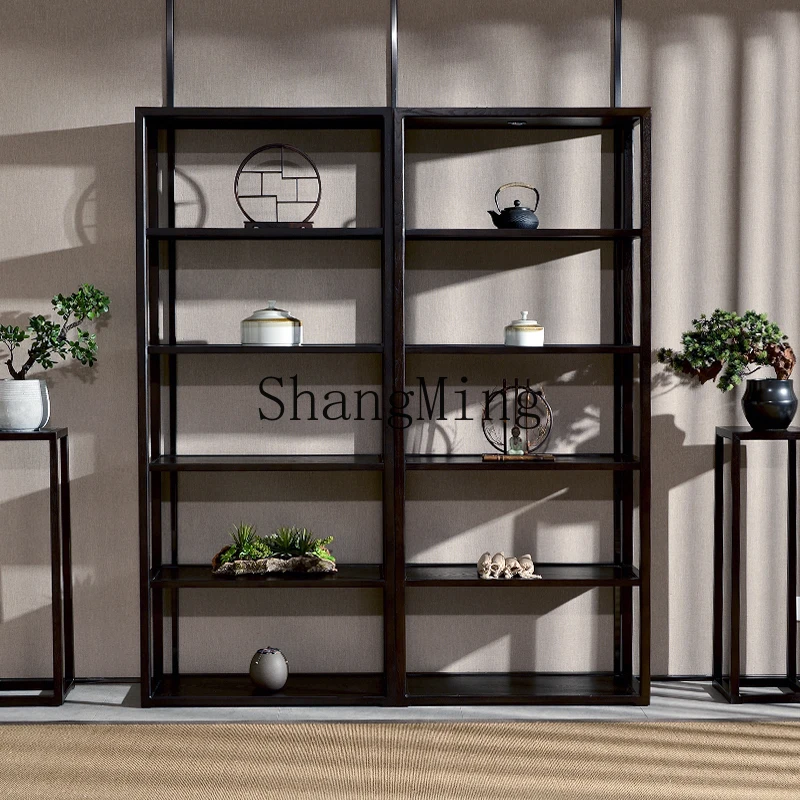 FG good-looking  New Chinese Zen Bogu Frame Solid Wood Floor Display Decorative Display Cabinet