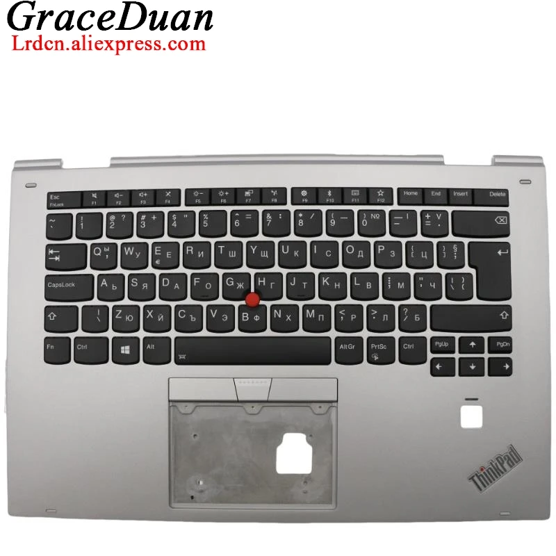 

BG Bulgaria Silver Keyboard Upper Case Palmrest Shell Cover For Lenovo Thinkpad X1 Yoga 2nd Gen2 G2 01LV004 01LV084 01LV124 01LV