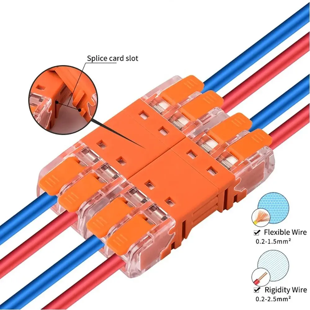 Quick Electrical Cable Splice Mini Quick Terminal Block Universal Fast Connector Small Wiring Connector Electrical