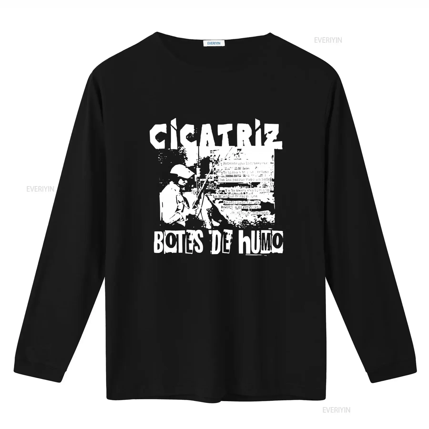 Cicatriz Botes De Humo T Shirt Unique Art Print for Men vintage Washed graphic designer clothes Stylish Comfortable