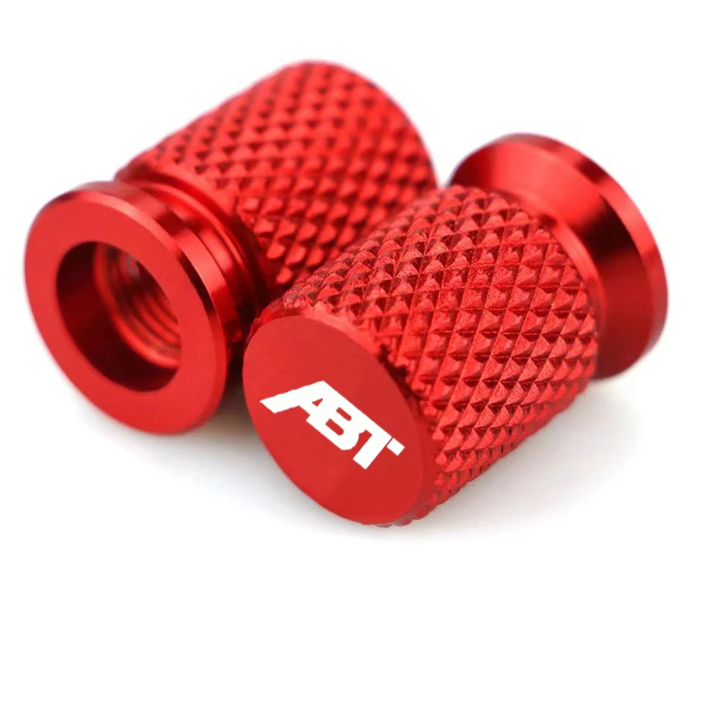 4PCS Car Wheel Tire Valve Caps Tyre Rim Stem Covers Car Dustproof Tire Cap for ABT VW Audi TT A3 A4 A5 Q7 Quattro RS6 R8 Golf