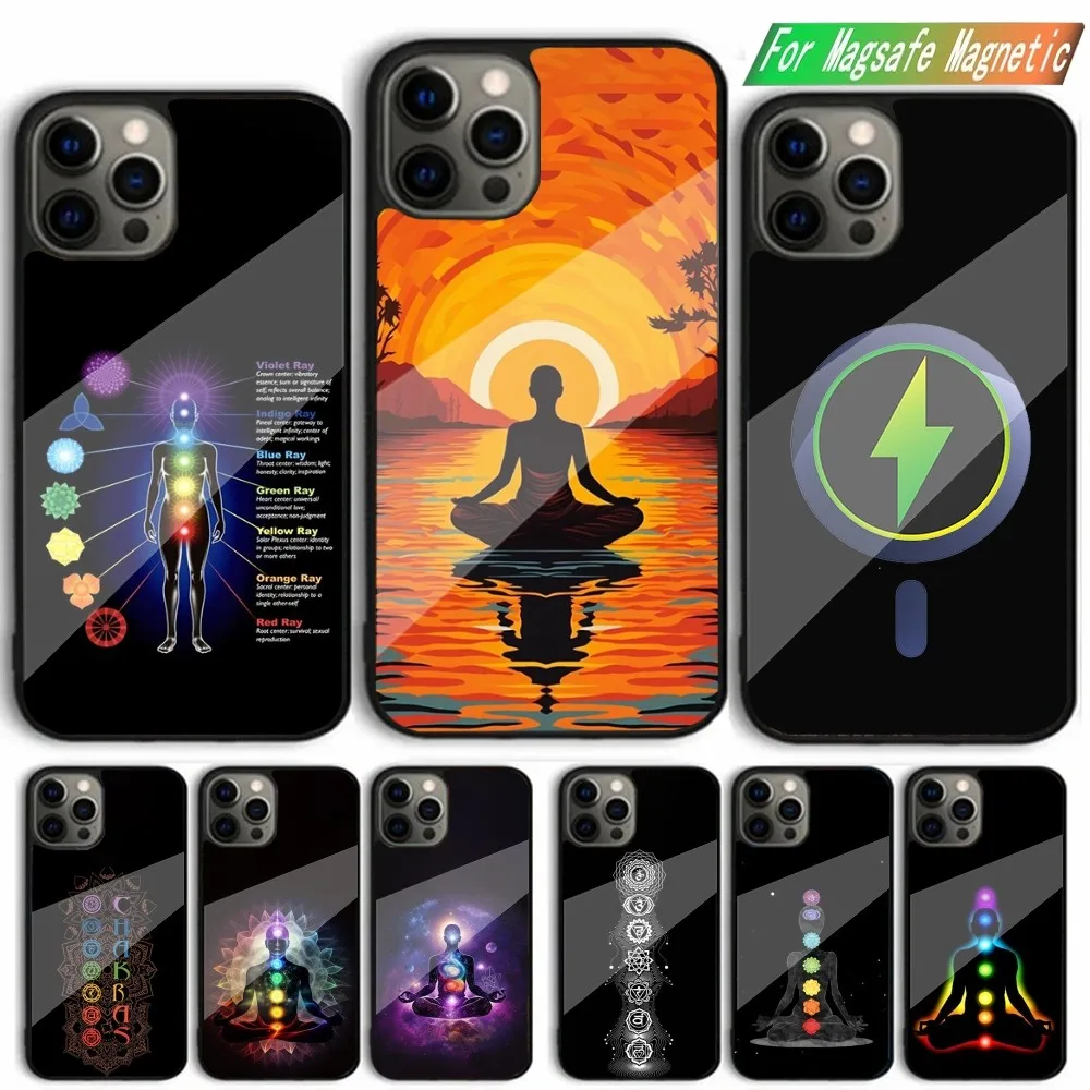 

The Mandala Chakra Insist Yoga Phone Case For iPhone 15,14,13,12,11,Plus,Pro,Max Mini Magsafe Magnetic Wireless Charging