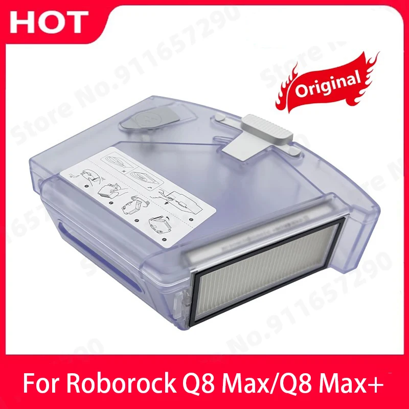 Original Roborock Q8 Max Q8 Max+ Spare Parts Ultron Lite- Dustbin HEPA Filter Water Tank Combo Unit Accessories