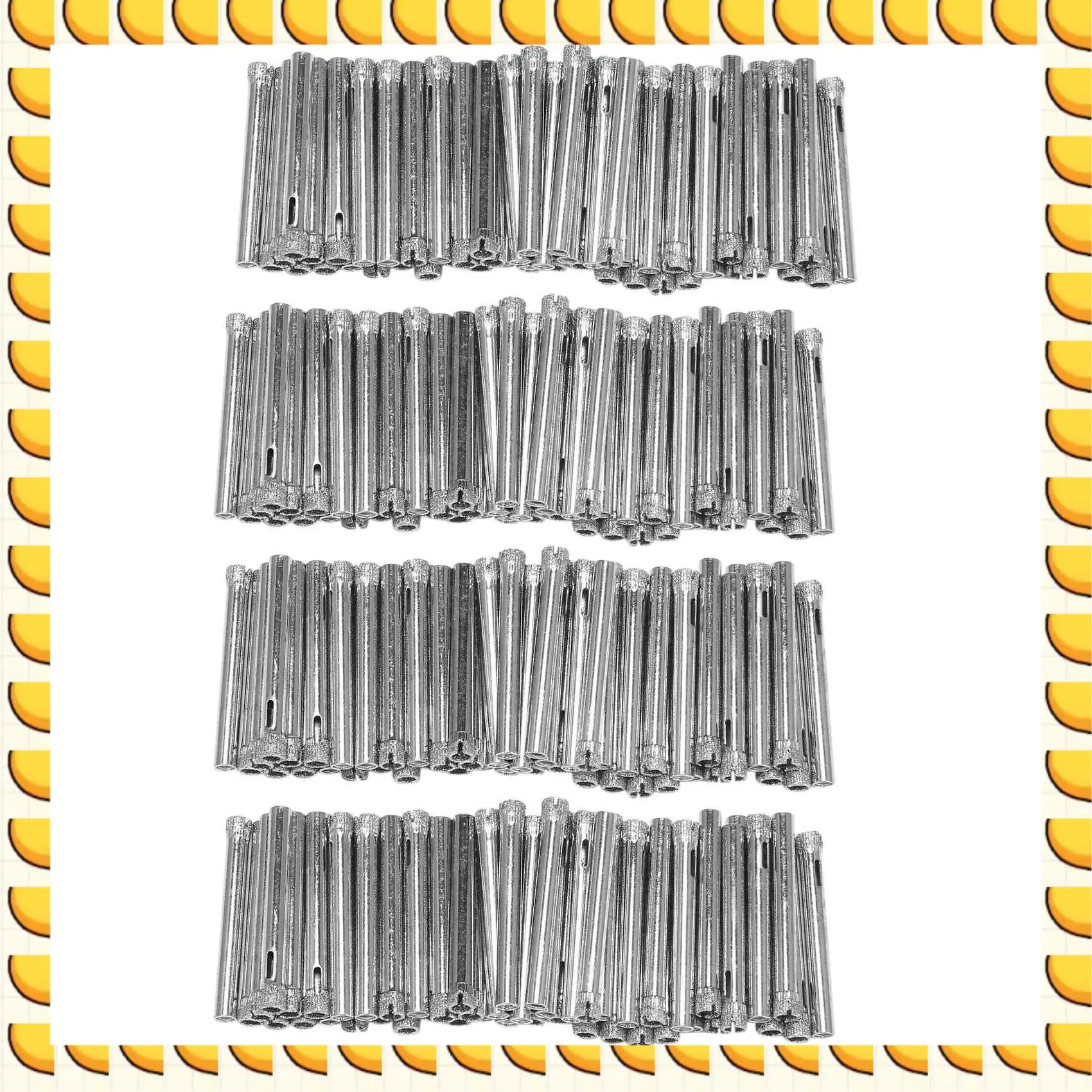 

BAAU 200Pcs Diamond Coated Drill Bit Set 6Mm Diamond Tipped Hole Saw For Tile, Glass, Ceramics, Porcelain, Marble
