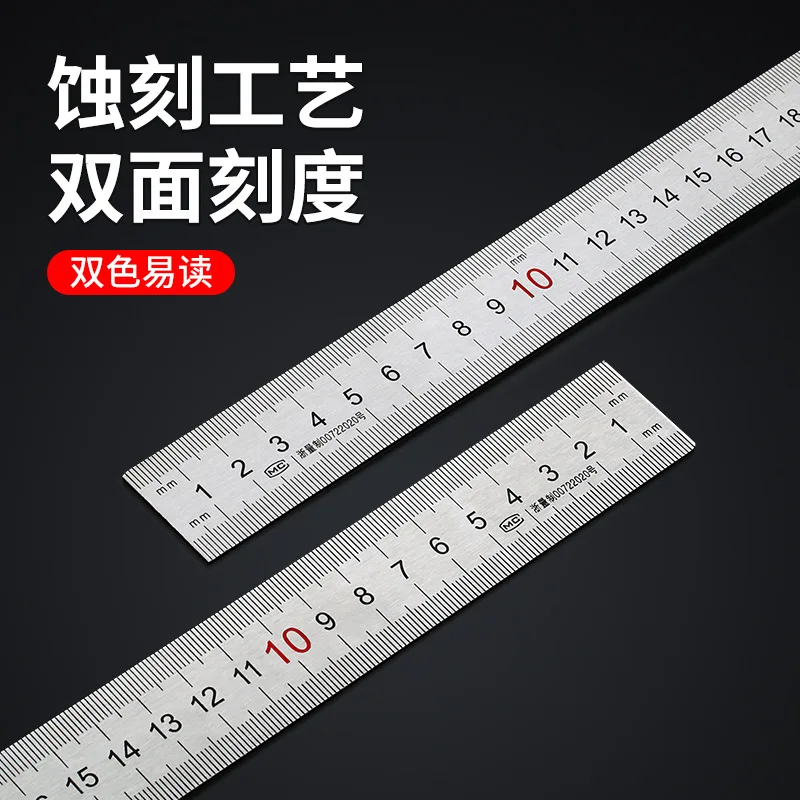 Wholesale thickened stainless steel right-angle rulers, source factory, 90° protractor, 30/50/60cm woodworking marking ruler