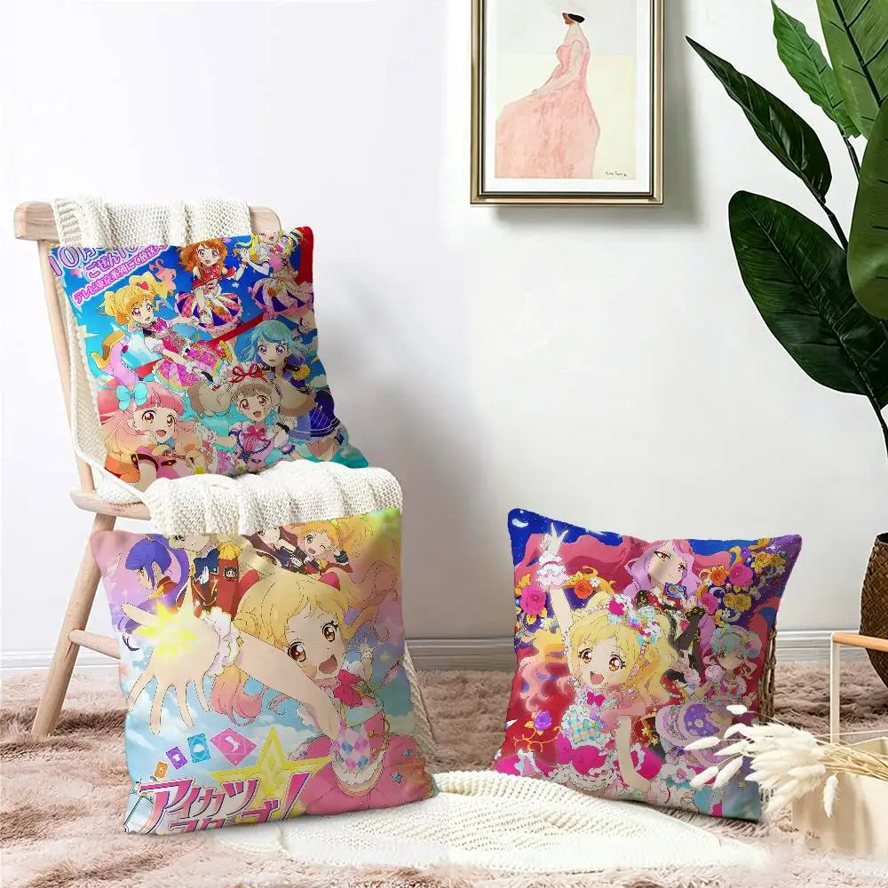 Anime Aikatsu Pillow Gifts Home Office Furnishings Bedroom Sofa Car Cushion Cover case 45x45cm