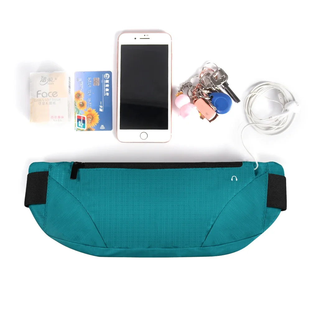 1PC ファニーパック女性男性ランニングバッグウエストパックヒップバムベルトスポーツ軽量防水通気性電話ポーチ