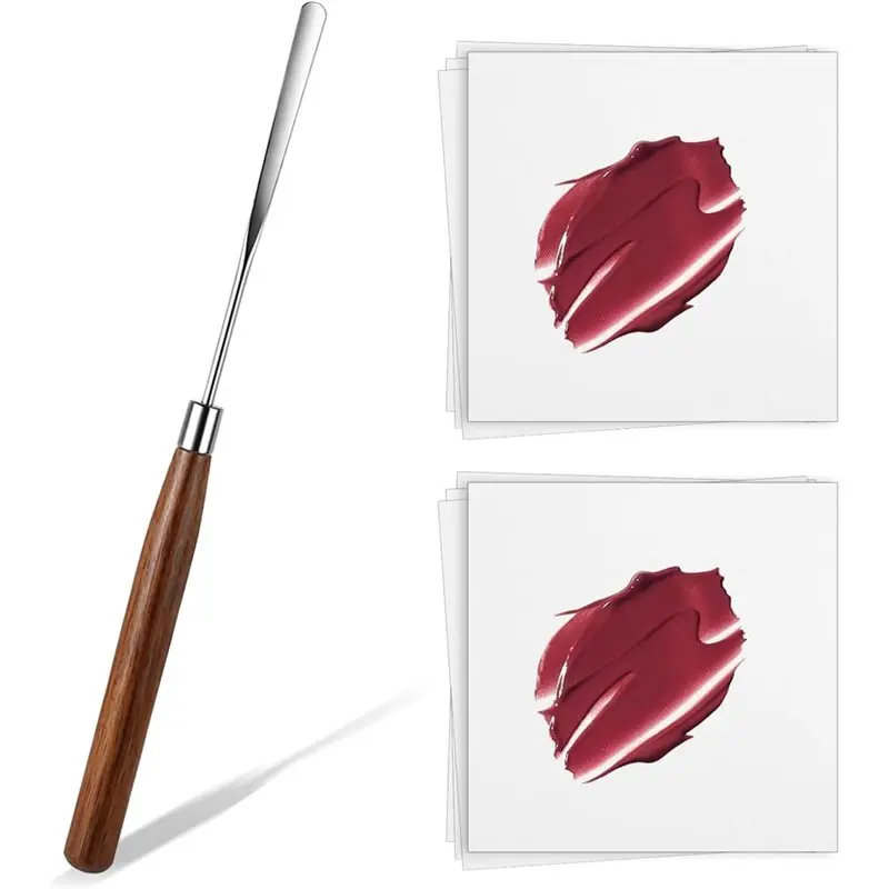 

【ORNAMENT】Art Palette Paper 100Pcs, Portable For Gel Nails Drawing With 1 Pcs Stirring Rod Convenient