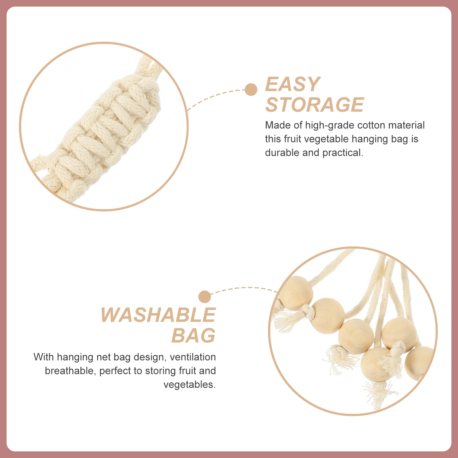 

2pcs Cotton Rope Hanger Fresh Keeper Rack Handwoven Banana Hanging Rope Stand Banana Stands Holder Kitchen Basket Storage