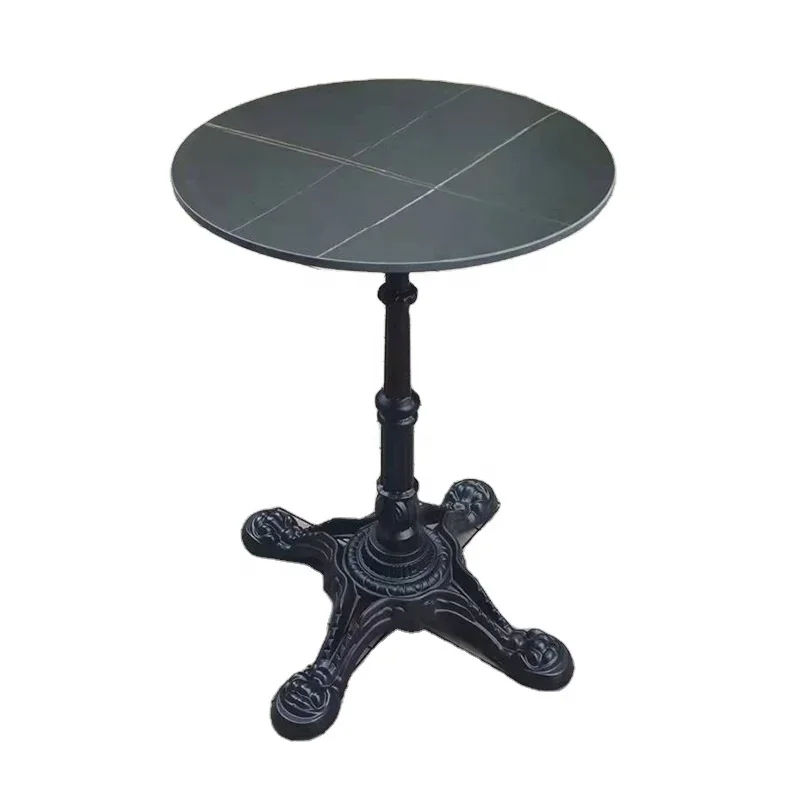 

Furniture classic carbon steel Outdoor small coffee Table Retro french Style Round Table for cafe restaurant outdoor