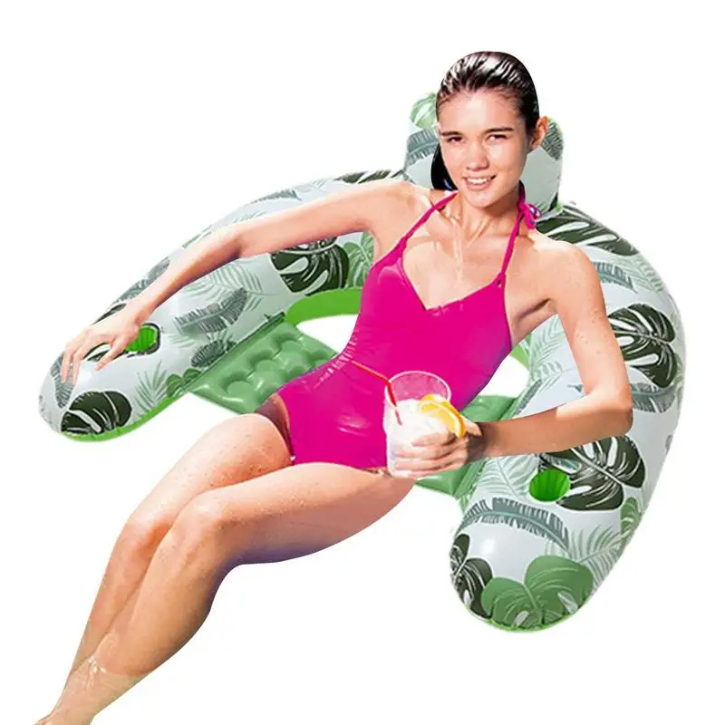 

Swimming Pool Floats Float Inflatable Swimming Pool Lounge Lounge Floats For Pool Water Chair Pool Lounger With Cup Holder Party