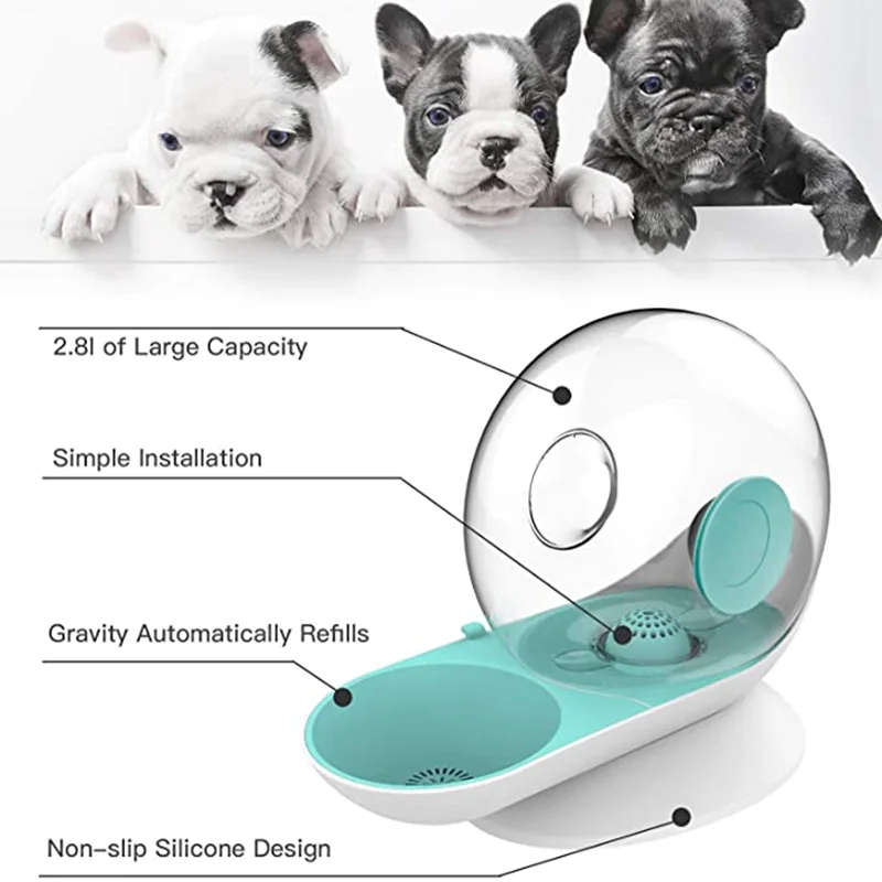 2.8L Cat Water Fountain Snails Automatic Cat Water Bowl for Pets Water Dispenser with Filter Large Drinking Bowl Cat Product