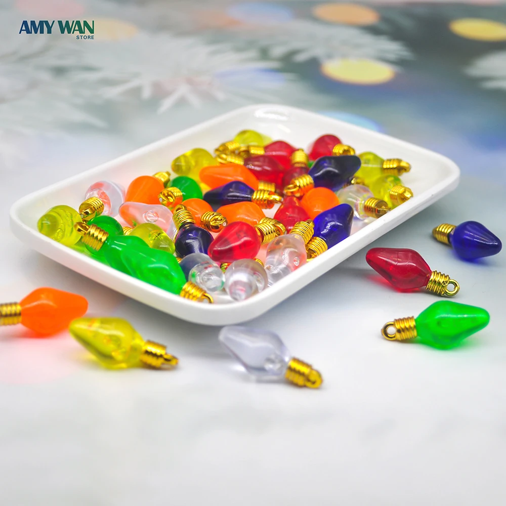 30pcs Christmas Tree Lights Doll House Accessories Non-luminous Color Fake Lights DIY Garland Pendant Home Deco Children\'s Toys