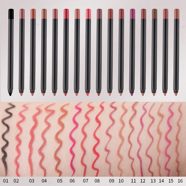 Keine Logo Wasserdichte Matte Lipliner Bleistift Sexy Rot Kontur Farbton Lippenstift Dauerhaft Nicht-stick Tasse Feuchtigkeits Lippen Make-Up Kosmetik