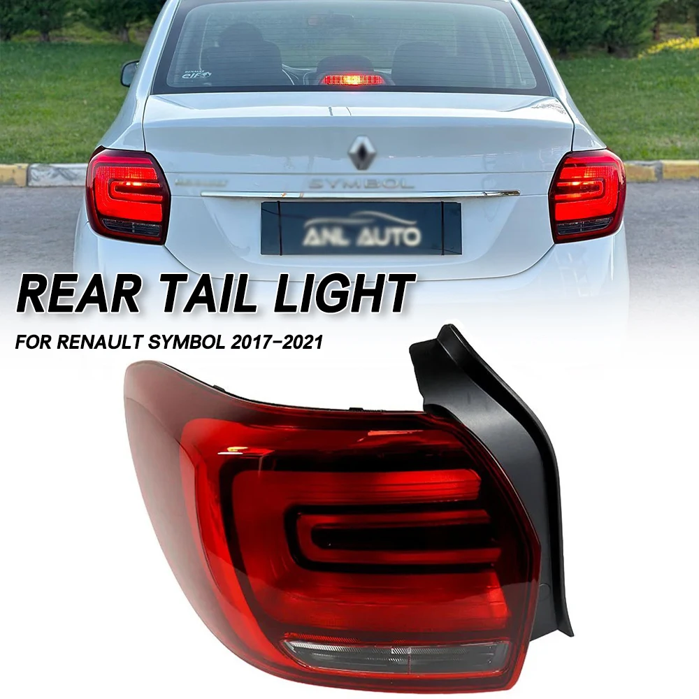 

Левый/правый задний фонарь автомобиля, задний бампер, стоп-сигнал, сигнал поворота, предупреждение для Renault Symbol 2017 2018 2019 2020 2021