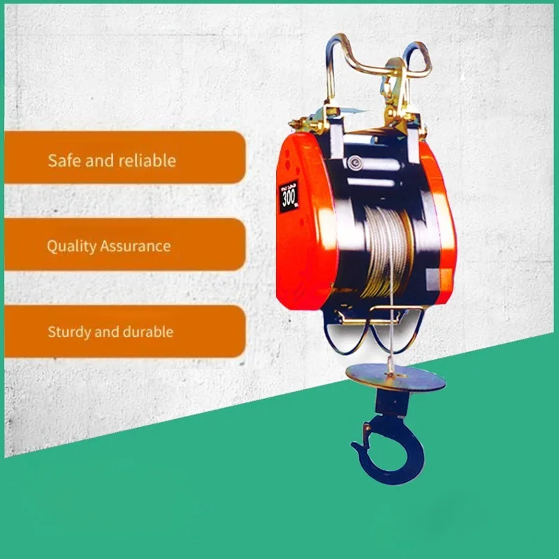 Suspended Mini Wire Rope Hoist Micro Lifting Tackle Hanging Type Steel Cable Hoist Portable Lifting Tool For Warehouse Workshop