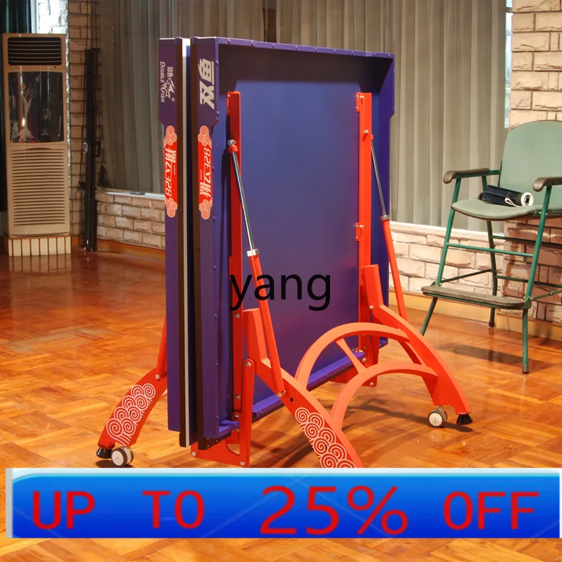 

yjq Table Tennis Folding Mobile Indoor Standard Household Ball Table