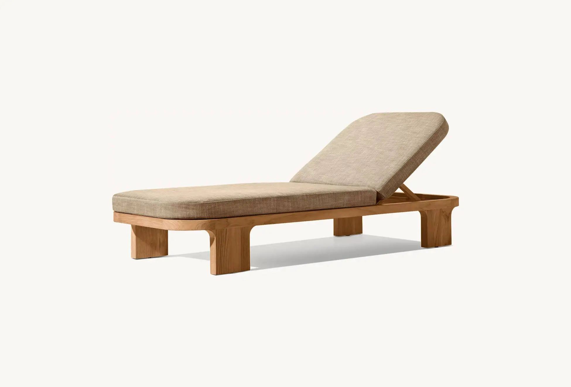 Custom Teak Wood Patio Lounger Modern Outdoor Furniture Waterproof Cushions All Weather Villa Hotels Parks Garden Sets