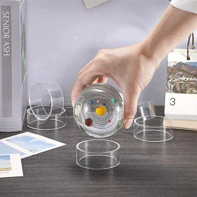 Multi-Purpose Sports Ball Display Rack Acrylic Clear Golf Ball Storage Holder Organizer for Baseball Signature Collection Displ