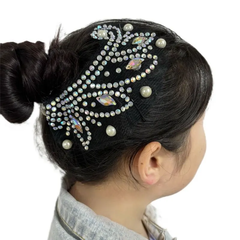 أغطية الرأس للتزلج على الجليد، أغطية الرأس لأداء الرأس للطلاب، إكسسوارات عصرية متعددة الاستخدامات من اللؤلؤ