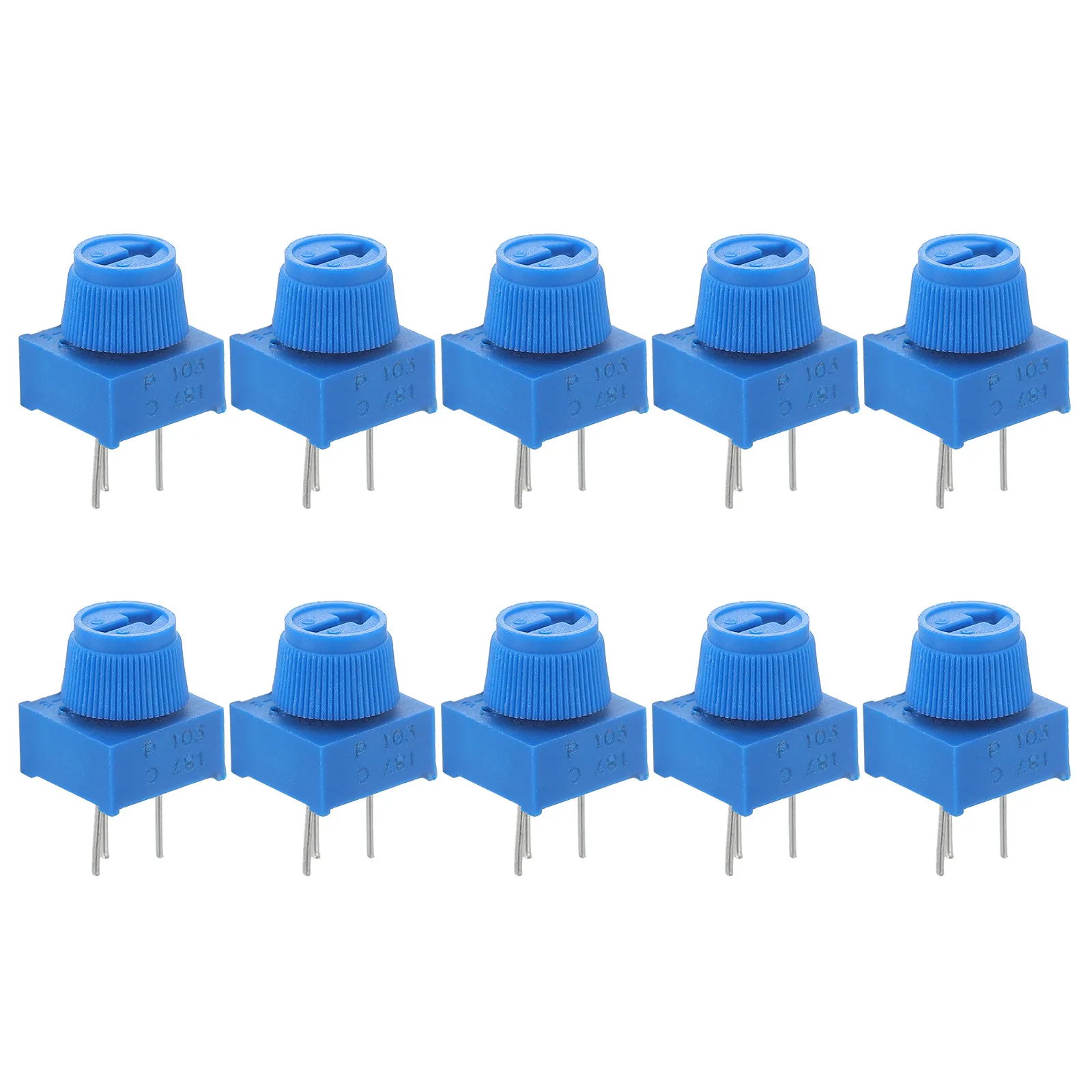 10Pcs Trim Potentiometer Resistor 3 Terminal Metal Film Trimmer for Pcb Breadboard Perfboard DIY Electronics Projects Reliable