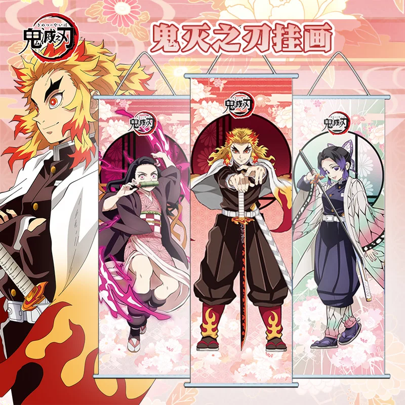

Новый убийца демонов, подвесные картины, катушка, длинный мультяшный плакат Камадо Незуко, украшение стены, праздничные подарки, периферийные устройства в стиле аниме
