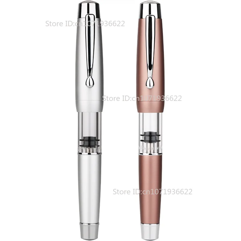 

MAJOHN T2 металлическая прозрачная перьевая ручка пресс эластичная поршневая чернила поглощающая для взрослых студентов бизнес-подарок практика письма чернильная ручка