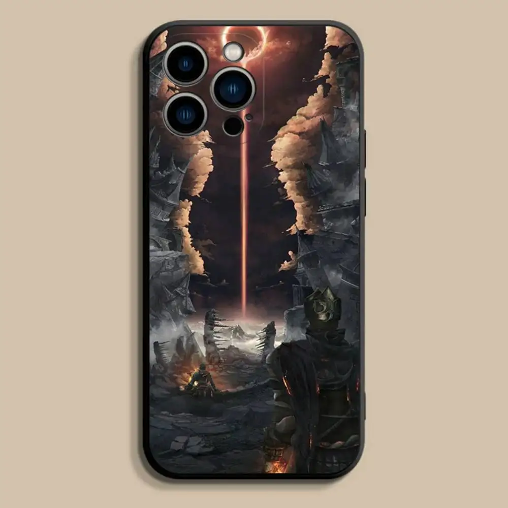 Coque de téléphone Cool d-dark s-souls, étui souple noir pour iPhone 17,16,15,14,13,12,Pro,Max,Plus,E,SE4,Air,Mini