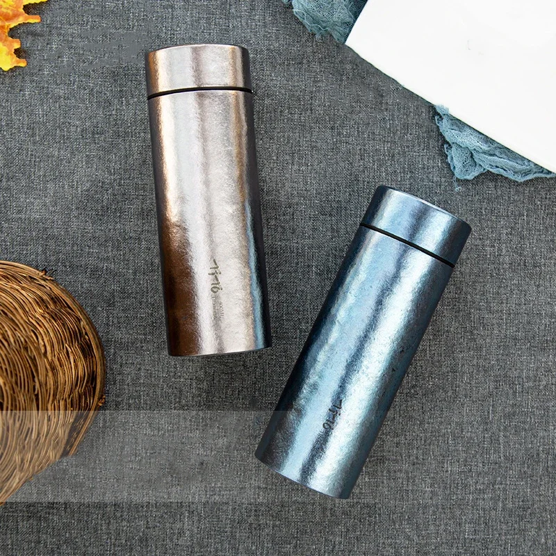 

Tito 400ML Pure Titanium Thermos Water Bottles Kids Vacuum Flask Insulated Double Layer EDC Portable Office Travel Drink Tea Cup