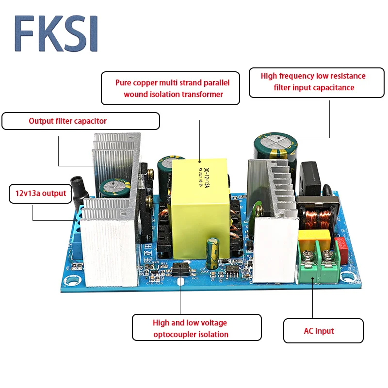 12V13A AC-DC  power module Isolate the bare plate powe step down Transformer power supply 156W  Switching power supply module