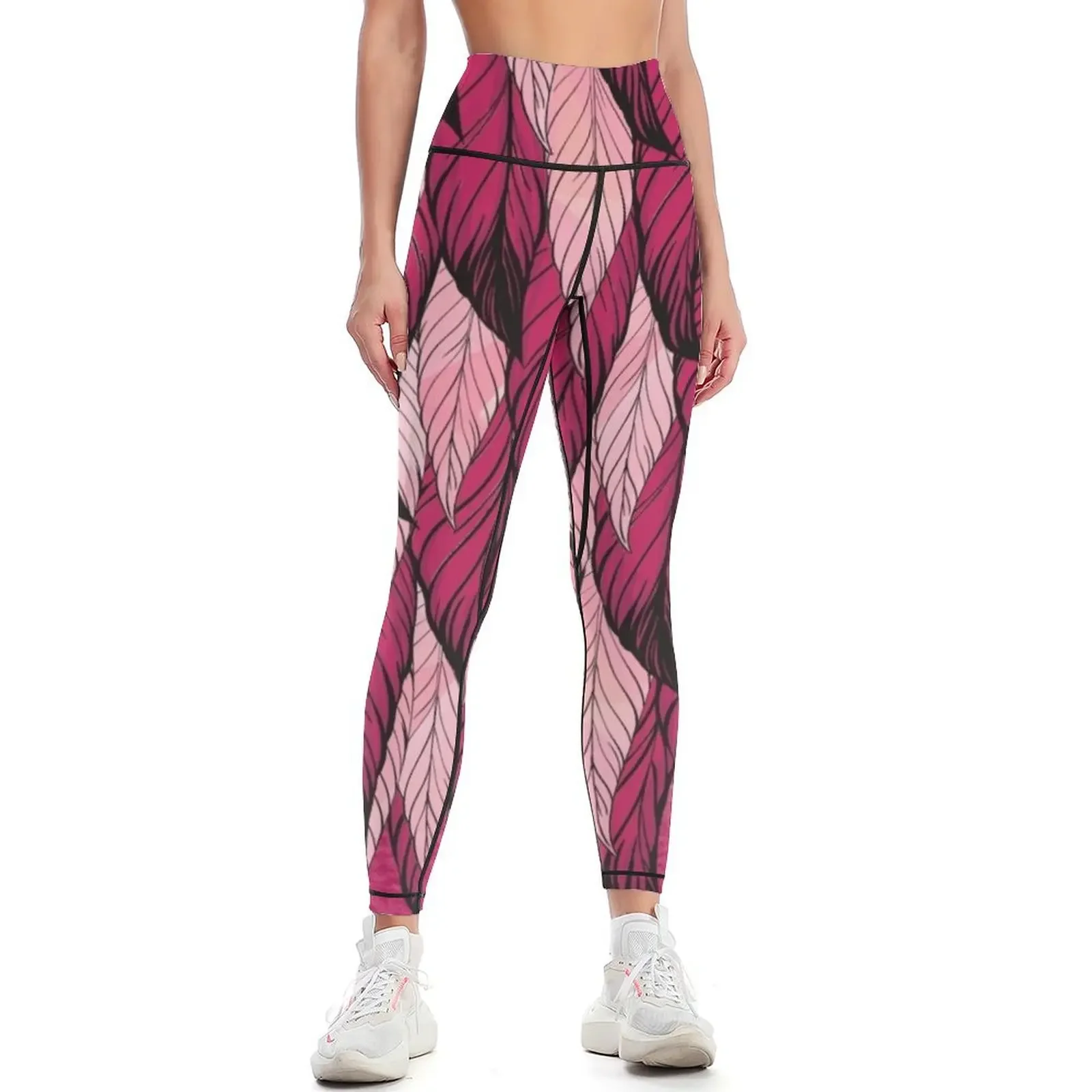 Ausgefallene Flamingo-Leggings, Sportbekleidung für Fitnessstudio, Damen-Leggings