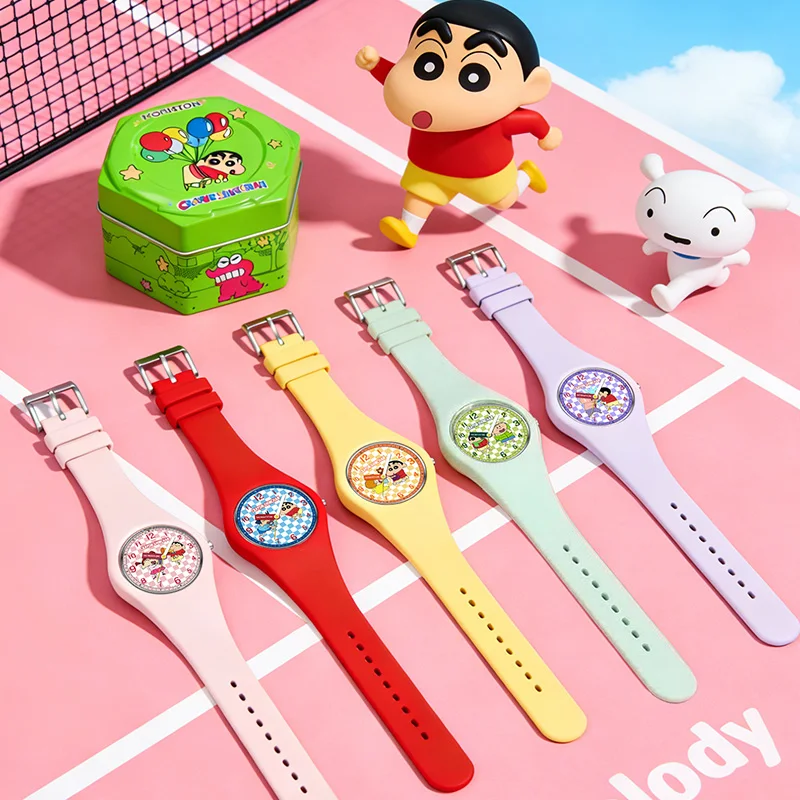 

Часы CRAYON SHINCHAN унисекс, ретро, в клетку, кварцевые, японское аниме, силиконовый ремешок, модные, цвета макарон, трендовые аксессуары