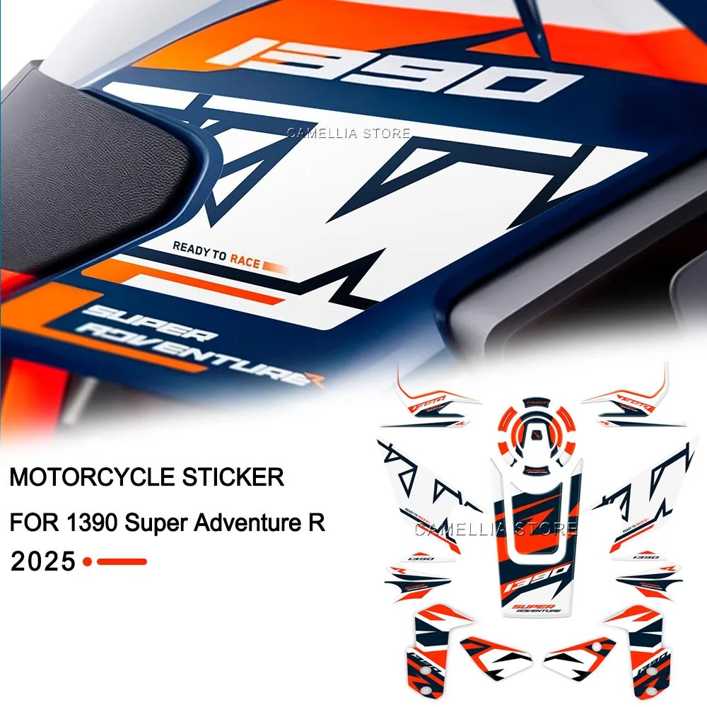 

Наклейка на топливный бак мотоцикла 3D из эпоксидной смолы, водонепроницаемая, новинка для 1390 Super Adventure R 2025