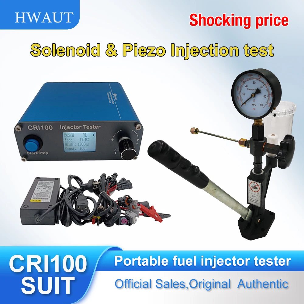 Common Rail Injector Tester S60H Diesel Injector Nozzle Pop Pressure Tester And CRI100 Common Rail Piezo Injector Test Tool Kit