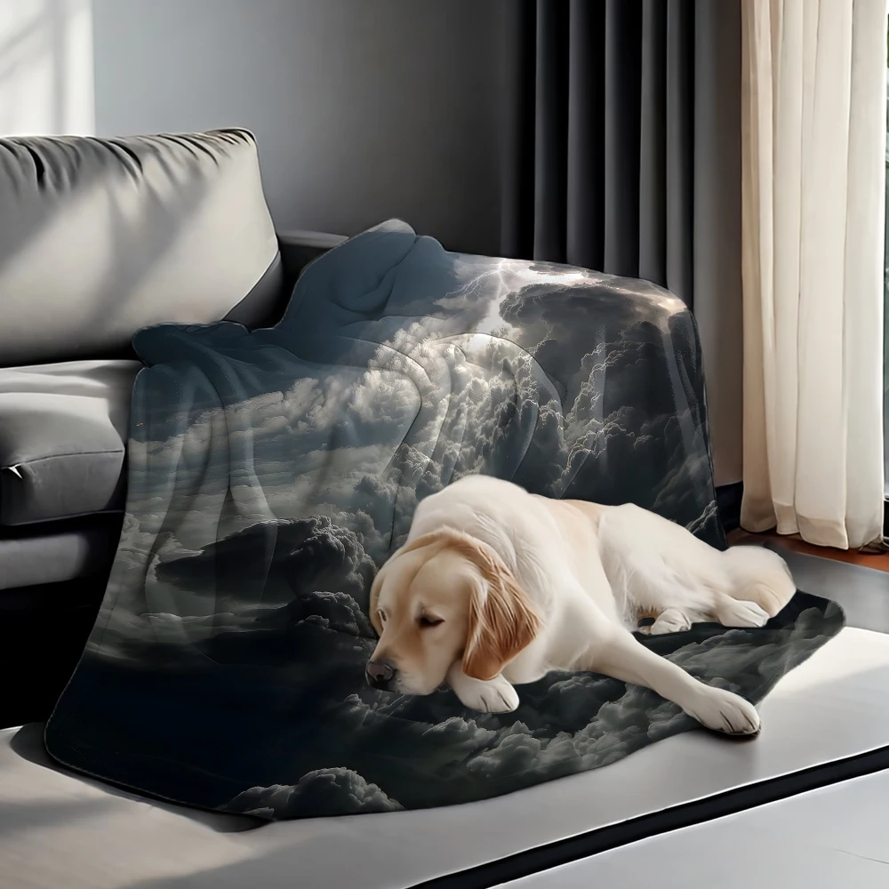 Storm Clouds Lightning Cute Flannel Fleece Throw Blanket Soft Plush Bed Couch Cover Perfect Gift for Women Girls Kids