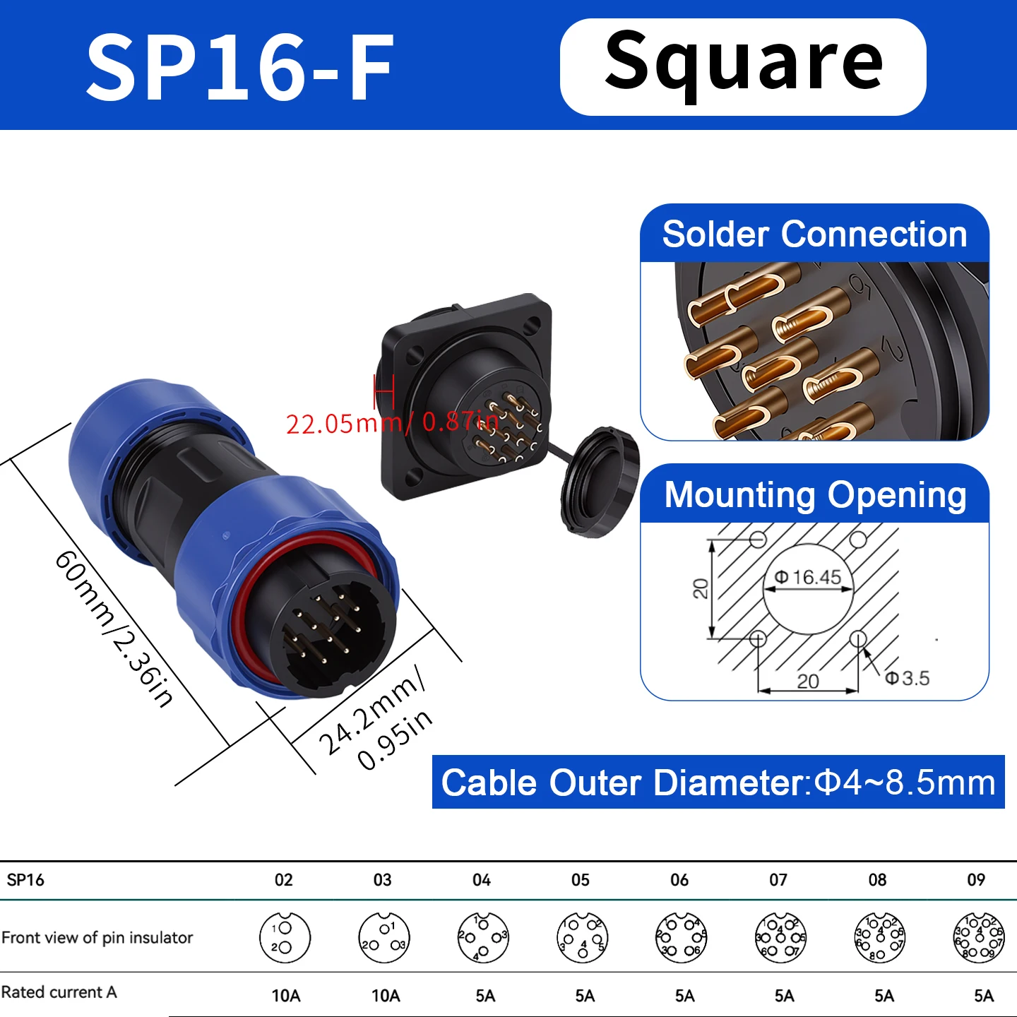 SP16-F Square