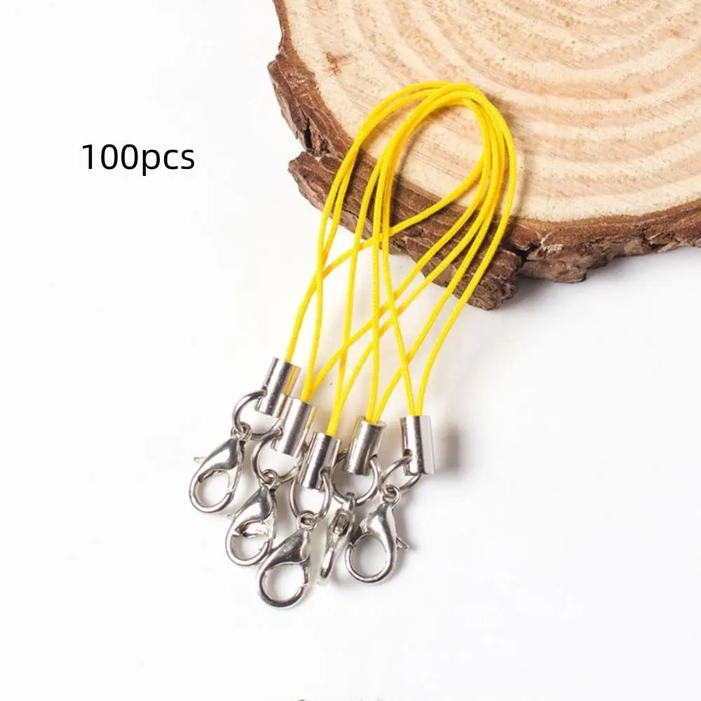 100pcs Polyester With Jump Ring Cord Making Keychain DIY Craft Pendant Handmade Materials Lanyard Rope