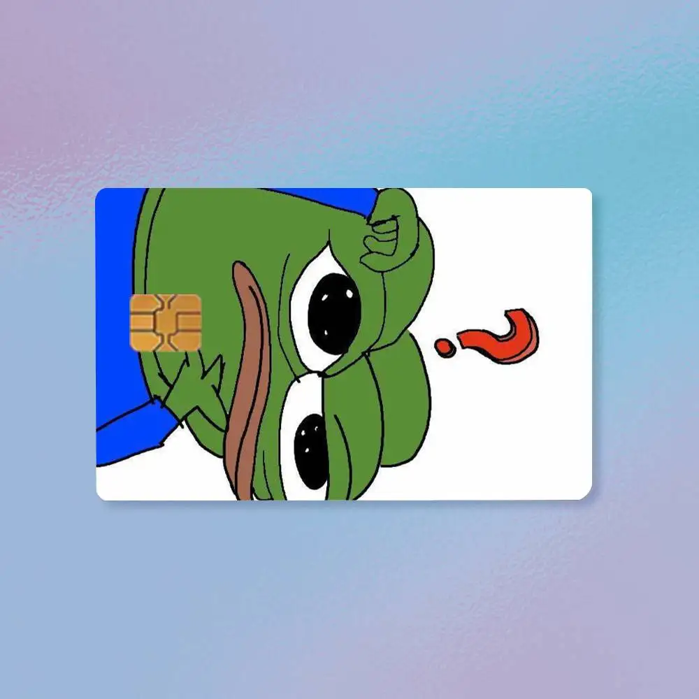 Sad F-Frog P-Pepe Funny   Credit Card HD Stickers Premium matte film effectively prevents fingerprints and daily abrasion.