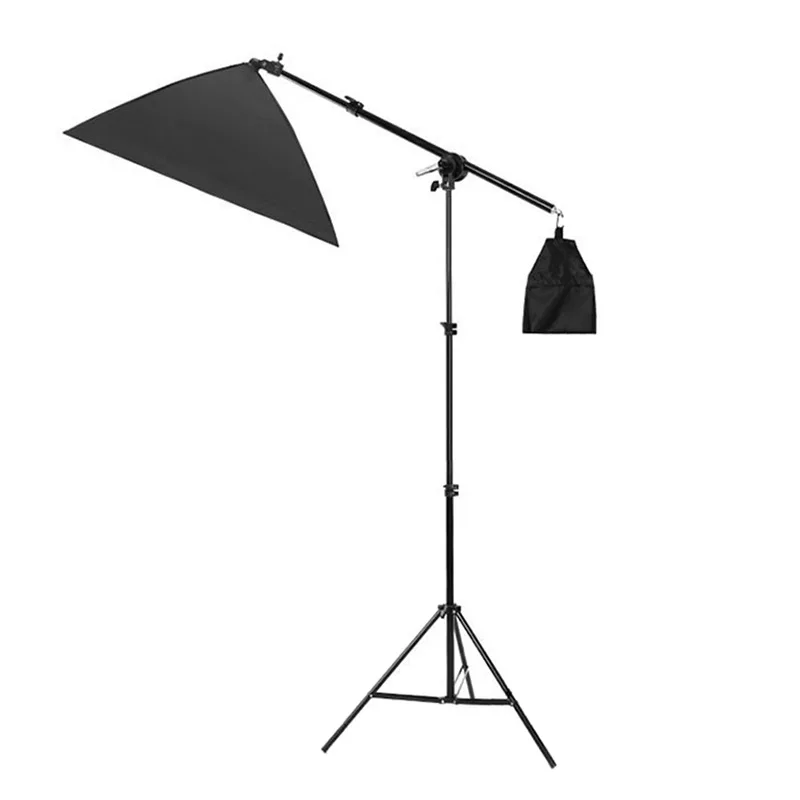 

JW Hot sales 50x70cm Single Head Softbox Photography Kit 2M Stand & 1.4M Boom Arm for Video and Photo Shooting