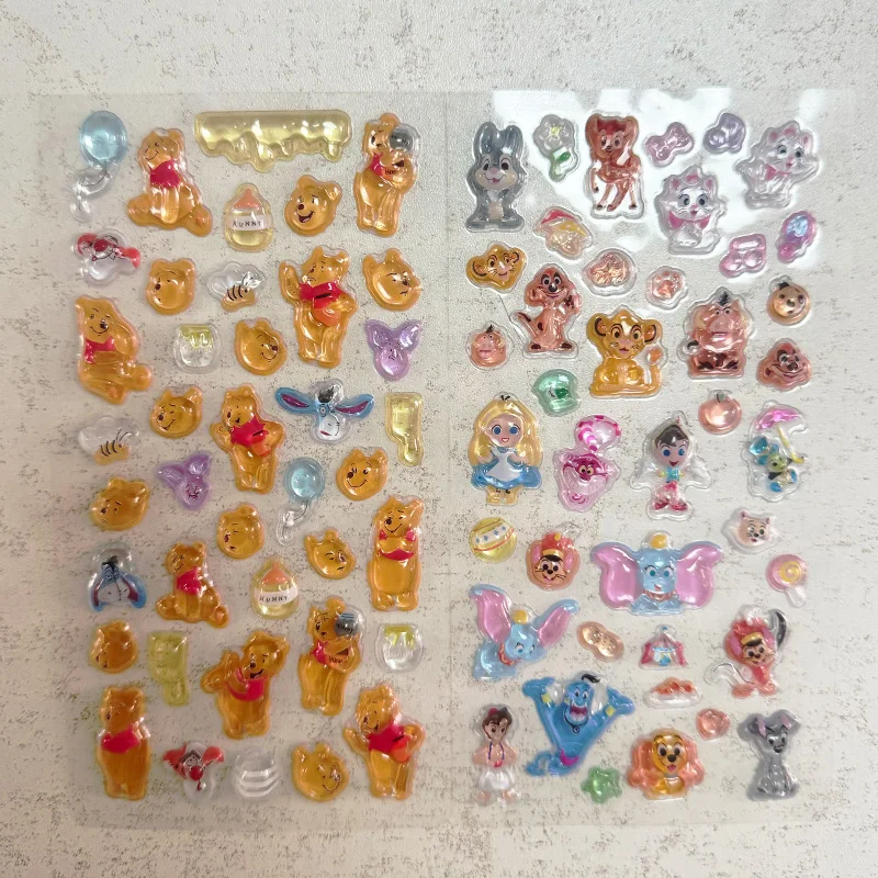 

Наклейка Disney Dumbo Marie Zootopia, мультяшная 3D-наклейка с принцессой, объемная хрустальная наклейка для DIY-декора чехлов для телефонов, скрапбукинга, украшения, игрушка, подарок