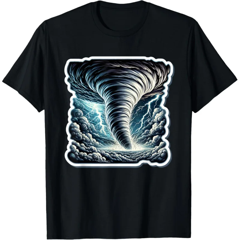 

New Pattern Printed Tornado Storm Cyclone Weather Chasing Meteorologist T-shirt