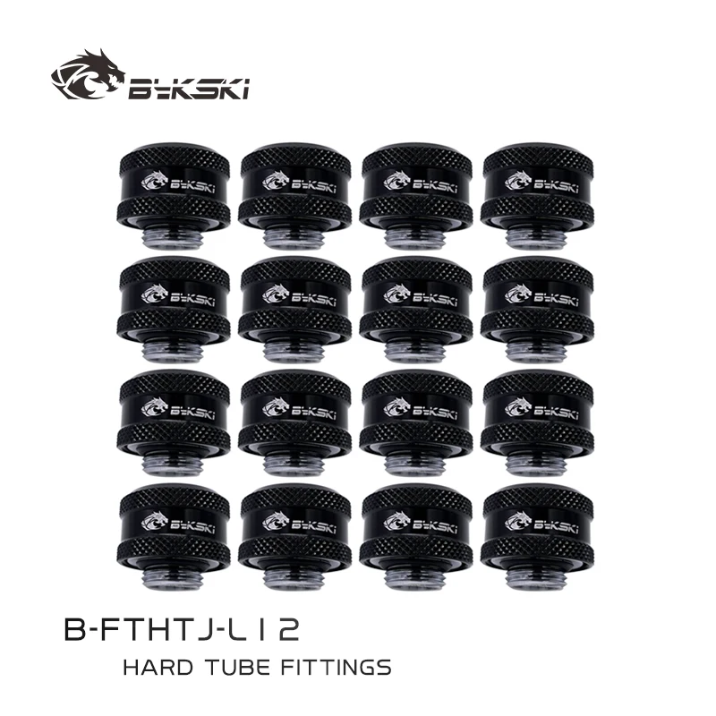 

Bykski 12/16 Pcs Black Gold,Silver,White ,OD14MM 12MM 16MM,Hard Pipe Fittings, PETG Tube Hand Compression , G1/4", B-FTHTJ-L12