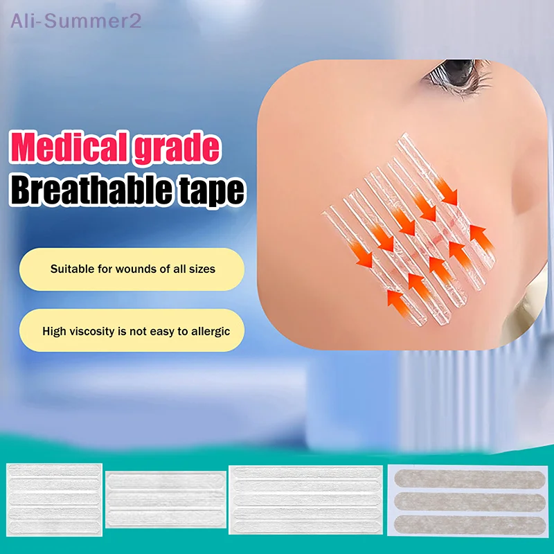 

3/5/6 шт. клейкая лента для закрытия ран, стерильная медицинская повязка, полоска для восстановления кожи, аптечка, хирургическая дышащая лента