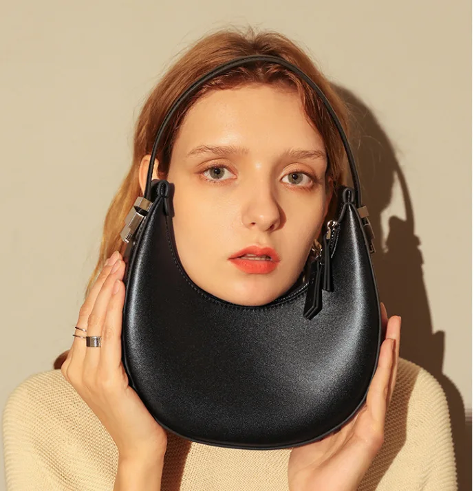 bolsos para mujeres tendencia 2024 Korean version of crescent bag trend half moon saddle  shoulder underarm bag