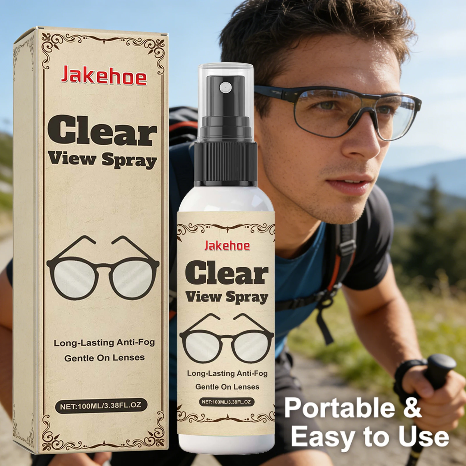 Glasses Anti Fog Spray Repairing Scratches Clear Vision Reduce Lens Fog Maintaining Eyeglass Len Multi Functional Cleaning Agent