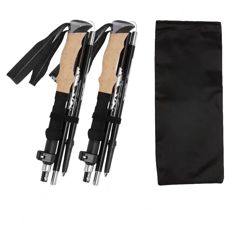 

7075 Aluminum Trekking Poles - 3-Sect Telescopic Hiking Sticks with Ext , Ultralight Straight Handle & Ext EVA Grip