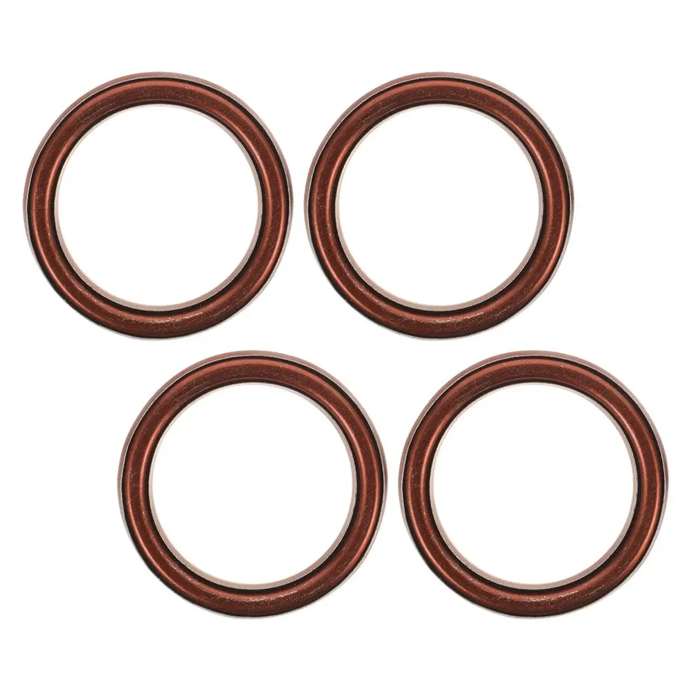 

4Pcs Motorcycle Exhaust Gasket 50Cc 110Cc 125Cc Heavy Duty Sturdy Replacement Flange Gasket Manifold Pipe Washer Vehicle Repair
