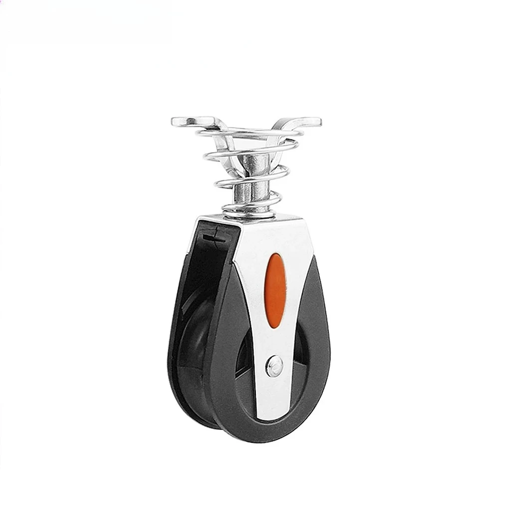 

1500Lbs Load Sheave Block Universal Head Single Pulley Swivel Sailboat Plain Bearing Block Rope Runner Boat Pilates Accessories