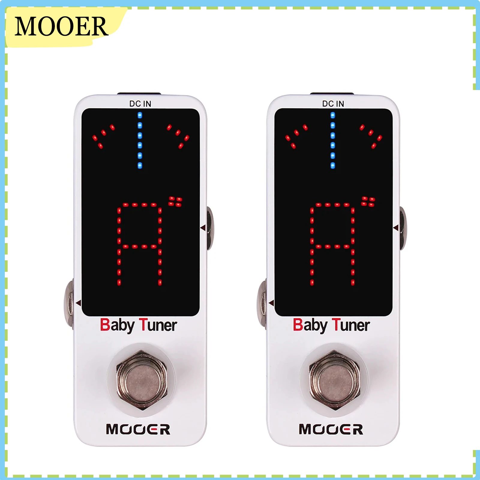 

Mooer Baby Tuner Effect Pedal High Precision LED Display True bypass for Electric Guitar Bass Chromatic Tuner Effect Pedal