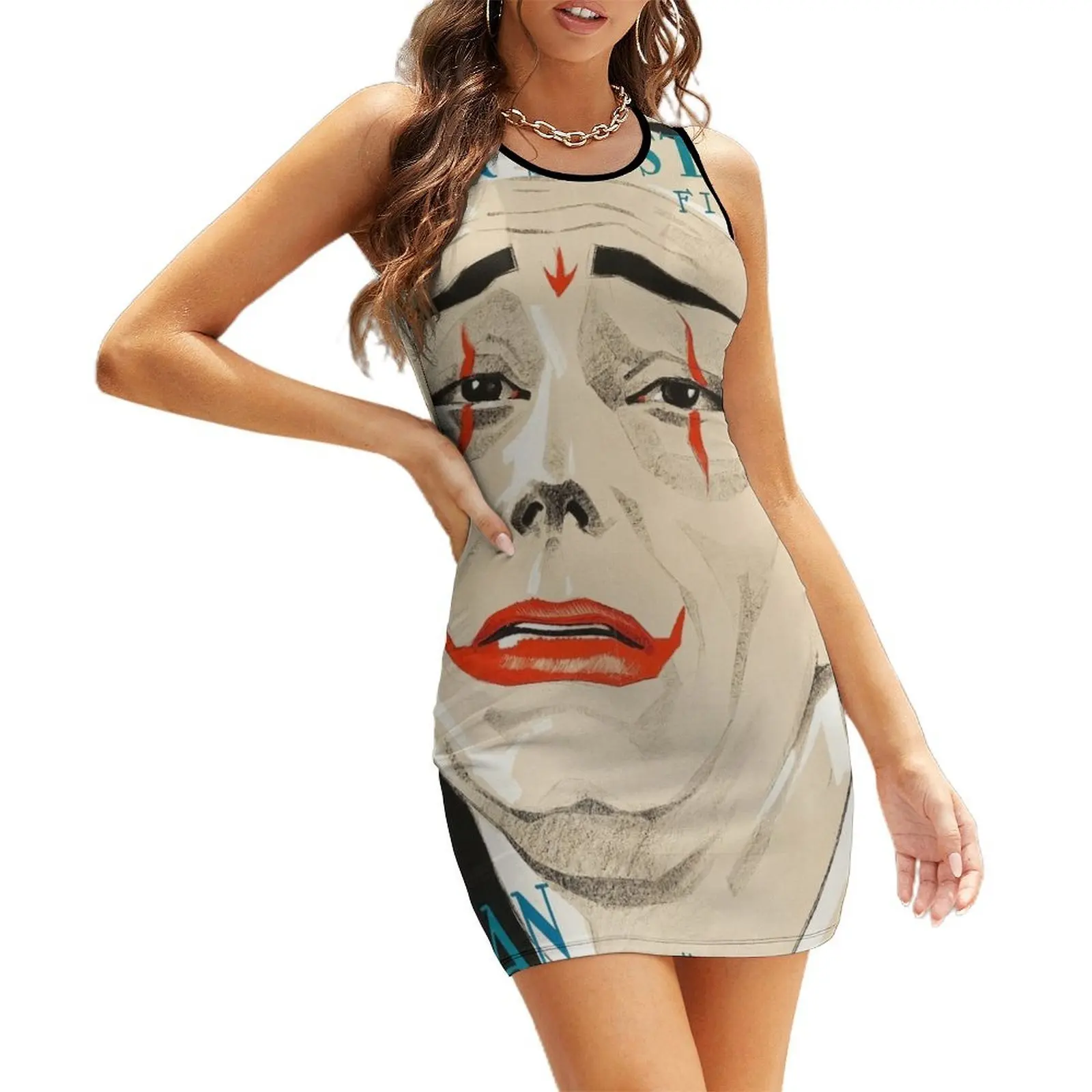 

German Clown Lon Chaney vintage poster Sleeveless Sundress birthday dress summer dress woman 2025